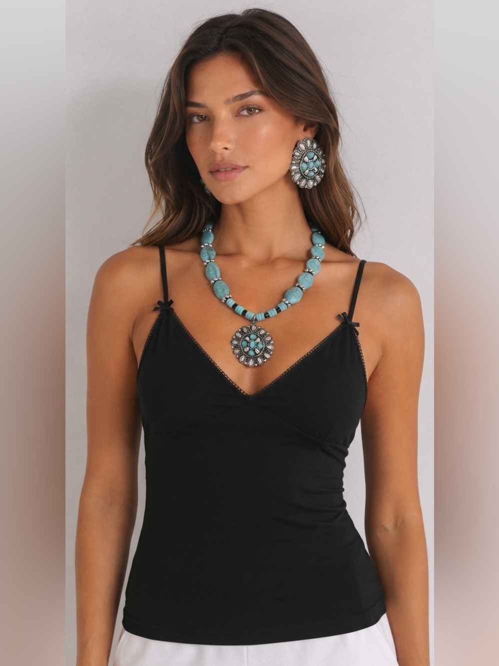 NWT PacSun Black Lace-Trim Adjustable Cami Medium
